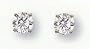 1/4ct Total Weight Round Brilliant Diamond Earrings Set In 14kt Gold. G/H Color SI Clairty