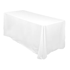 Buy 90 x 132 Inch Polyester Tablecloth White by LinenTablecloth