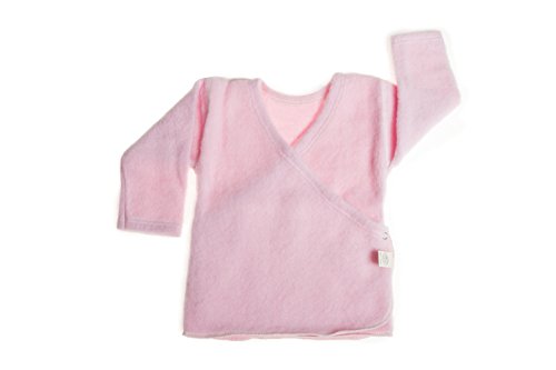 LANACARE Organic Wool Baby Sweater, Soft Pink, size 62 (3-6 mo)