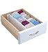 Kitchen Drawer Organizer - Set of 2 - Spring Loaded (White) (18.5" to 21" x 2.5"H)