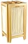 Asian D�cor - 18" Helsinki Japanese Shoji Lantern Oriental Lamp w/ Pleated Cotton Shade - Natural