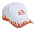 I'M NOT PREJUDICED. I JUST HATE STUPID PEOPLE Adult White Hat with Red Flames FIRE