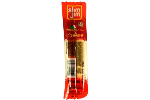 Slim Jim 1.5oz 18 Pack Pepperoni 'n Cheese by Dried Beef