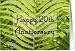 20th Anniversary - Green Fern Frond Card