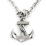 Anchors Away! Silver Necklace
