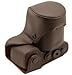 MegaGear - Ever Ready Protective Dark Brown Leather Camera Case, Bag for Sony NEX-7 with Lens  : image
