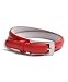 Solid Color Leather Adjustable Skinny Belt with Free Shipping, Large (35"-39"), Red