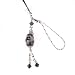 Hand Crafted Cellular Phone Charm - Bead Egg - Black