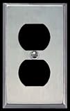 Switchplates Chrome Plated Steel, Beveled Single Outlet Switch Plate