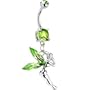 Peridot Green Gem Giant Fairy Dangle Belly Ring
