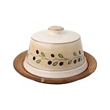 Olivia Cheese Bell with Acacia base 10772