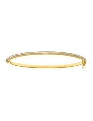 14 Karat Yellow Gold 2.92mm Shiny Oval Shape Bangle