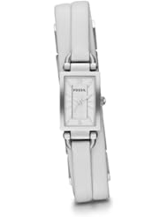 Fossil Delaney Three Hand Leather Watch - White Jr1442