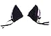 niceEshop(TM) Lint Cosplay Cat Ear With Hair Clip For Halloween Costumes (Black and Pink,Set of 2)