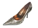 Unze Silver Dress Shoe - Size 4 UK
