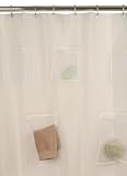 Maytex Mesh Pockets PEVA Shower Curtain, Frosty 316DukGpFZL. SL160 Maytex Mesh Pockets PEVA Shower Curtain, Frosty
