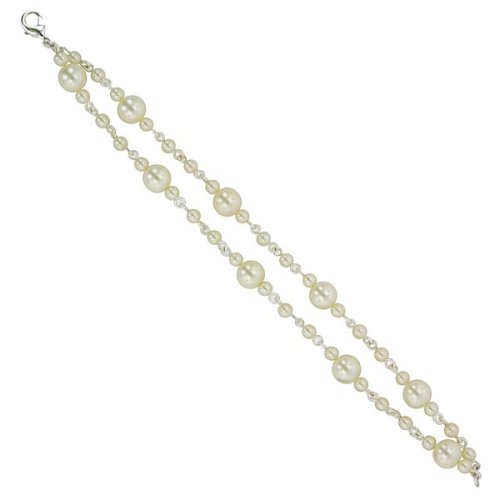 Silver Tone with Simulated Layered Bracelet