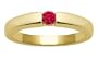 10k Yellow Gold Created Ruby Ring, Size 7