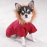 X-Small Red Hooded Camp Jacket--Dog__