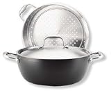 Anolon Titanium Non Stick Dishwasher Safe 7-1/2 Quart 3-Piece Steamer Set