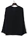 Persun Women's V-neck Lace Up Front Split Side Plain Blouse Top