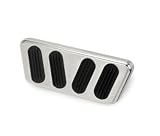 Lokar BAG-6125 Brushed Billet Aluminum Automatic Brake Pad with Rubber