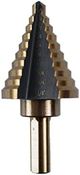 Step Drill,Naiken Step Drill Bit Set with 1/4-inch and 3/8-inch Shanks,5-piece