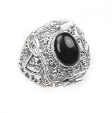 Sterling Silver Black ONYX Poison BOX Ring