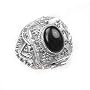 Sterling Silver Black ONYX Poison BOX Ring