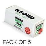 Ilford Delta Pro 400 Fast Fine Grain Black and White Film, ISO 400, 120 Size, Pro Pack 5
