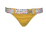 Be Creative Yellow Swimsuit-bottom w/Polka Dot Belt S/P