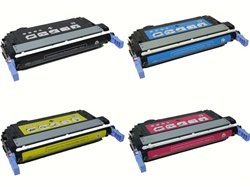 4-Pack HP CB400A, CB401A, CB402A, CB403A Compatible Toner Cartridge Set for Color LaserJet CP4005dn,
