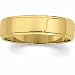 10K Yellow Gold Flat Edge Band - 2.5mm