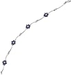 14K White Gold 1/5 ct. Diamond and 1 1/5 ct. Sapphire Floral Bracelet