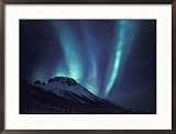 Aurora Borealis Above the Brooks Range, Gates of the Arctic National Park, Alaska, USA Framed Photographic Poster Print by Hugh Rose, 29x21