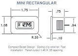 Redington MODEL 51 - Inductive Hour Meters - Hours & 1:1 Tach, Inductive, Mini, Panel Mount