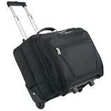Maxam Professional Rolling Laptop/Overnight Bag 5 Zippered Compartments Telescoping Handle