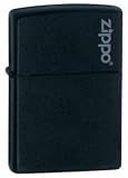 Zippo Lighter Black Matte w/ Zippo Logo