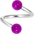 Spiral Twister - Magenta Magic Belly Button Ring