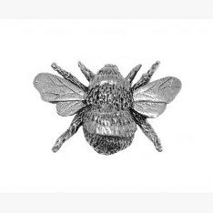 Pewter Bee Pin Badge or Brooch Gift for Scarf, Tie, Hat, Coat or Bag