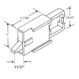 Black Tilt Window Latch; Slides onto extrusion - Right Hand