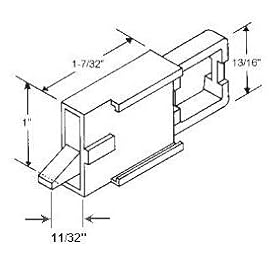 Tilt Window Latch, Right Hand, Slides onto Extrusion, Black