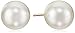 14k Yellow Gold Akoya Cultured Pearl Necklace and Stud Earring Set (6.5-7mm)