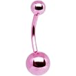 Light Pink Electro Titanium Belly Ring -7/16"