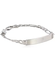 10k Gold 6.1mm Womens ID Bracelet, 7"