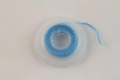 Dental Orthodontic Elastic Chain. 1 Spool. Short. Light Blue.