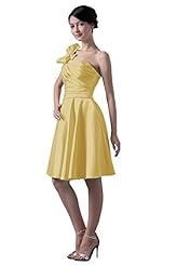 One Shoulder Satin Party Dress 