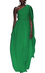 One Shoulder Fall Floor Length Evening Dress/Prom Dress 