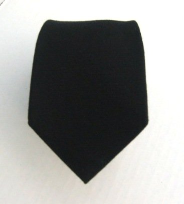 Wool Skinny Solid Black Tie