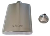 from Andrew James Andrew James Designer 8oz Hip Flask with Free Funnel - High Quality Brushed Stainless Steel Grade 201
